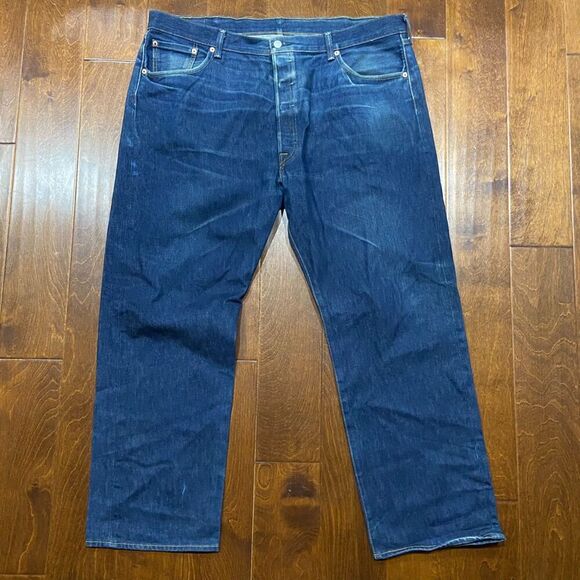 Levi's 501 XX Classic Straight Leg Denim Blue Jeans Button Fly Mens Size 44 x 32 - Picture 5 of 10